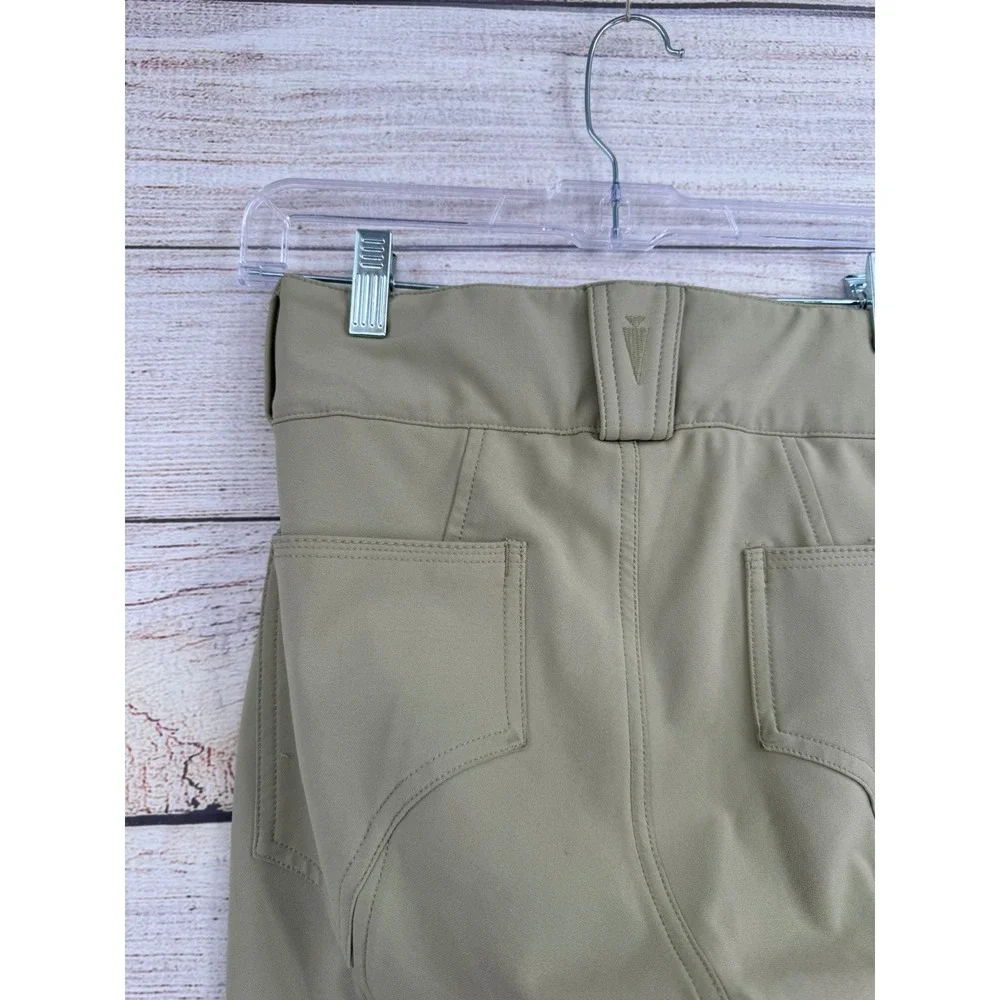 Kerrits Equestrian Breeches Women XS Tan Black Silicone Grip Knee Patch Pants